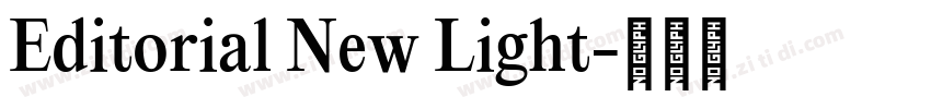 Editorial New Light字体转换